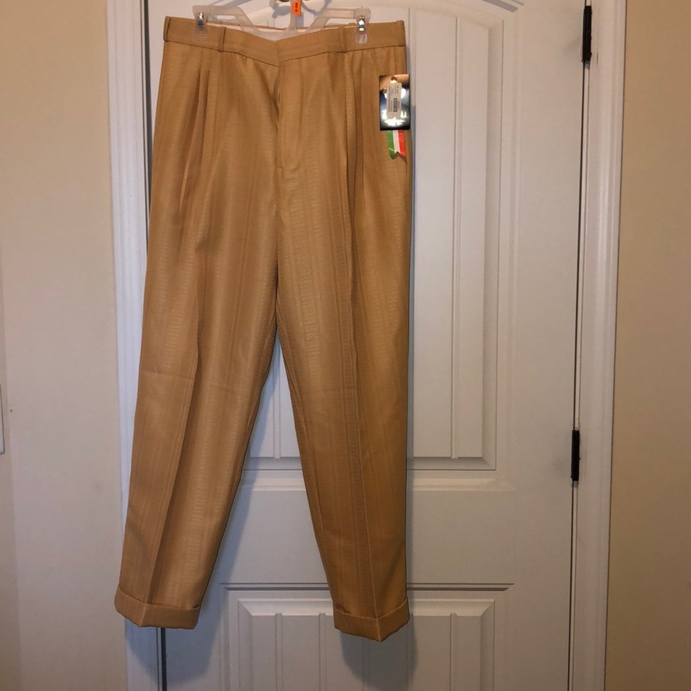 J Vital Men Cream Dress Pants - 33